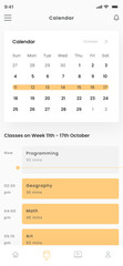 Group Study, Online Lessons and Learning Class Mobile App Ui Kit Template