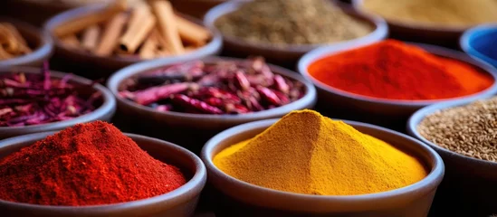 Tuinposter Close up of a market s spice mix with an oriental flair With copyspace for text © 2rogan