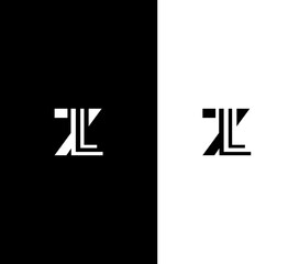 ZL, LZ letter logo - obrazy, fototapety, plakaty