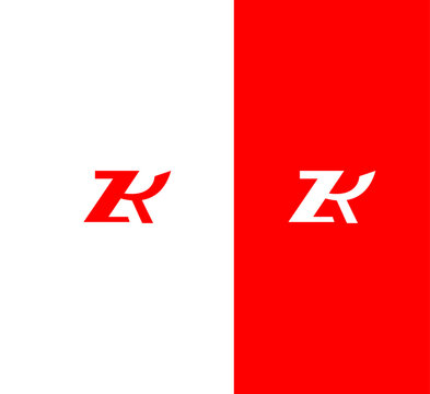 ZK, KZ letter logo