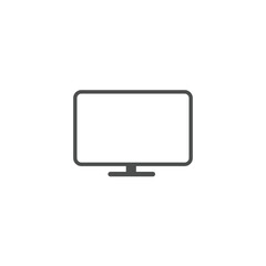 Monitor Icon Symbol Black Outline High Quality Vector. EPS10