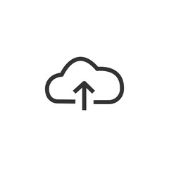 Cloud Upload Icon Symbol Black Outline High Quality Vector