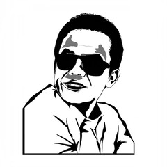 portrait of men wearing sunglass who is smiling