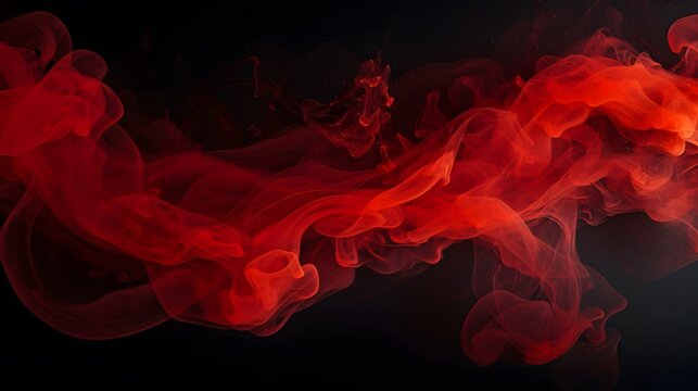 red smoke on black background