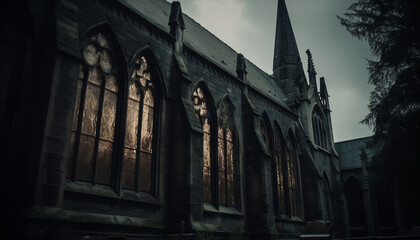 Medieval Gothic chapel, a spooky monument of ancient spirituality