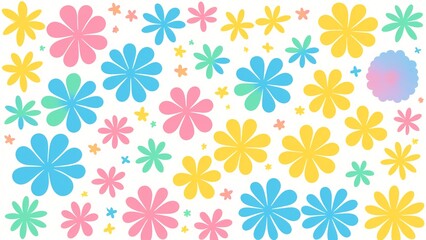 A Colorful Flower Pattern