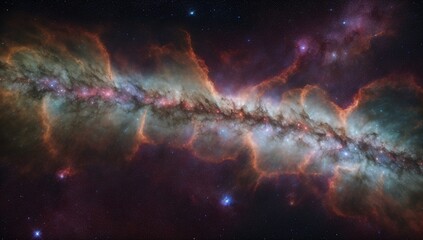 A Very Colorful Nebula With A Lot Of Stars