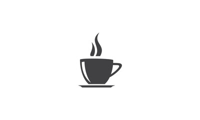 cup of coffee black vector icon 