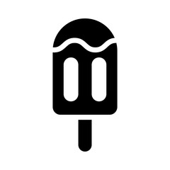 popsicle glyph icon illustration vector graphic. Simple element illustration vector graphic, suitable for app, websites, and presentations isolated on white background