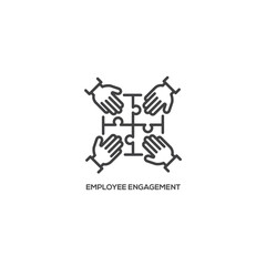Employee Engagement icon, business concept. Modern sign, linear pictogram, outline symbol, simple thin line vector design element template