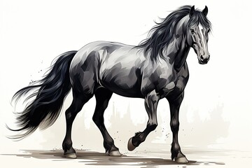 Obraz na płótnie Canvas horse on white background