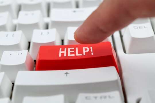 Modern keyboard with help button