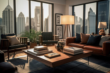 Contemporary living room interior. Minimalist style interior design