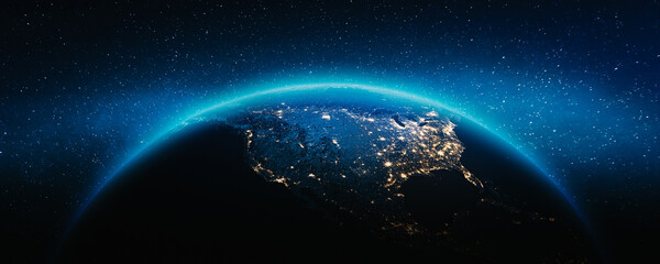 Fototapeta na wymiar Planet Earth - United States of America
