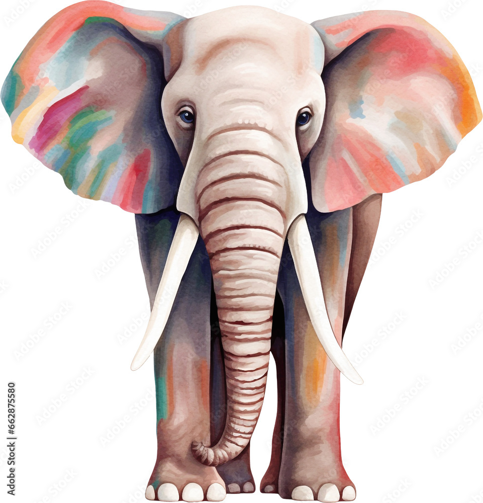 Aufkleber Elephant illustration created with Generative AI technology