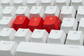Modern keyboard with sex button