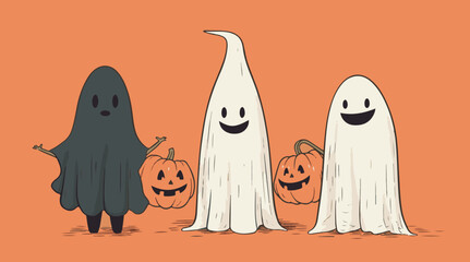 flat halloween vector illustration simple