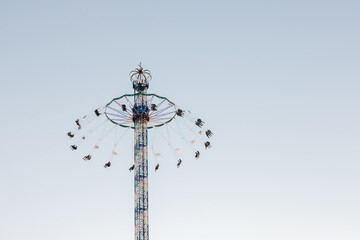 Giant chairoplane swing ride at the Oktoberfest in Munich, Germany