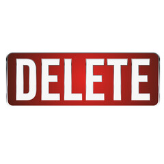  Delete Button on a Transparent Background