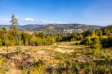 Herbstliche Fahrradrunde auf den Höhenweg des Thüringer Waldes über Oberhof und Suhl - Thüringen - Deutschland