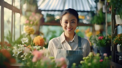 Flower shop worker