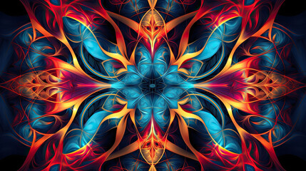 abstract symmetrical background kaleidoscope pattern