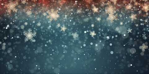 christmas background with balls and snowflakes