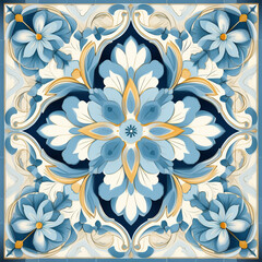 Fototapeta premium Picture of floor tile pattern wall tiles Home decoration pattern or ceiling. 