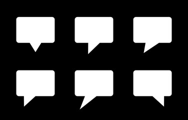 zestaw białych dymków, ikona czatu © robert6666