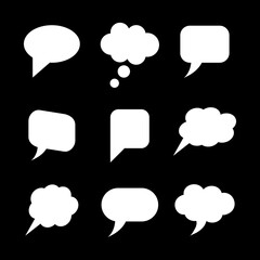 zestaw białych dymków, ikona czatu © robert6666