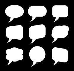 zestaw białych dymków, ikona czatu © robert6666