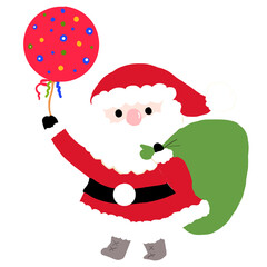 santa claus with christmas gift