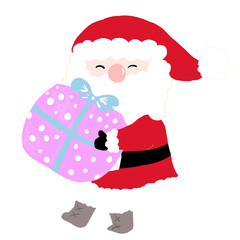 Santa Claus and gift