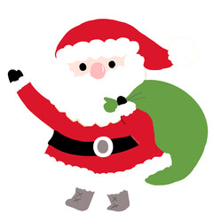 santa claus with a bag