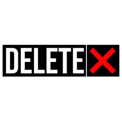  Delete Button on a Transparent Background