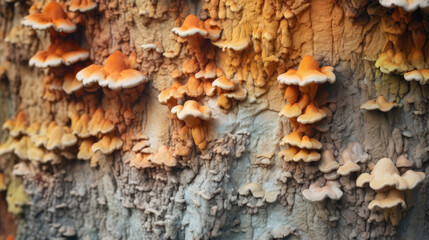 Close-up view of wall fungus