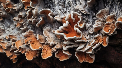 Close-up view of wall fungus