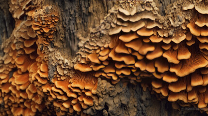 Close-up view of wall fungus