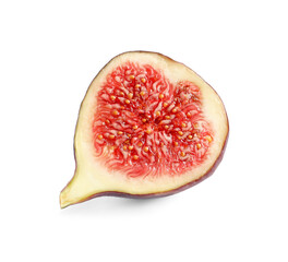 Half of fresh fig isolated on white