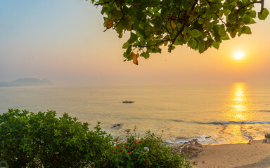 Sunrise, Tenneti Beach, Tennetti Beach, Visakhapatnam, Andhra Pradesh, India, Asia
