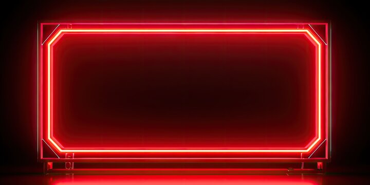 red neon sign retro retro frame banner Generative AI