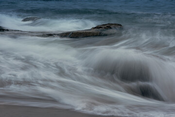 Ocean Abstract (Waves Crashing onto Shore at Laguna Beach)