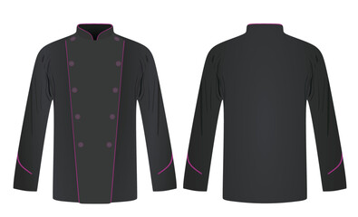 Black cook uniform. vector illustration