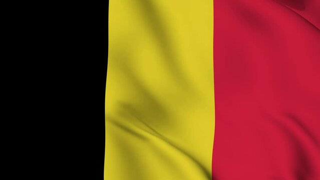 Belgium Waving Flag Realistic Animation Video
