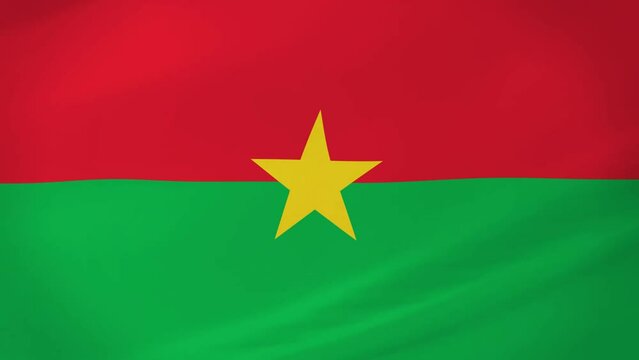 Burkina Faso Waving Flag Realistic Animation Video
