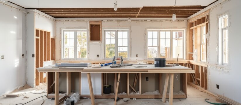 Kitchen Renovation Project Demolition Phase Of Old Kitchen Construction