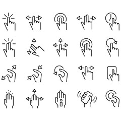 Touch Gesture icons vector design