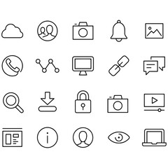 Social Media Tools Icons vector design