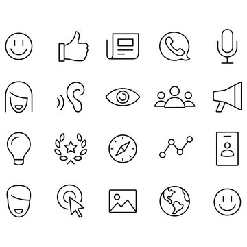  Social Media Icon Set vector design