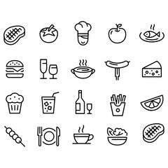 Food Icons Set vector design